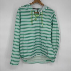 Stio Womens CFS Sun Hoodie Jacket M Fuzzy Mint Lace Up Athleisure‎ Outdoor Hike